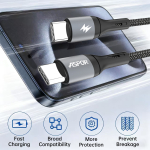 ⁦⚡ كابل بيانات ASPOR AC-21 USB-C إلى USB-C – شحن فائق السرعة بقدرة 100 واط وجودة عالية الأداء 🔋⁩ - الصورة ⁦4⁩
